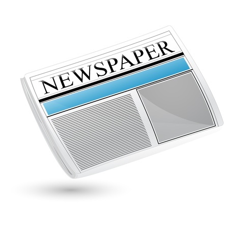 illustration of newspaper sign on white backgroundのイラスト素材