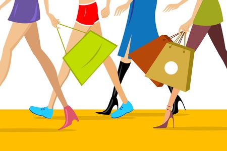 illustration of corporate world with bagのイラスト素材