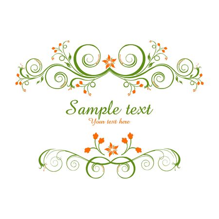 illustration of classical background with flower on white background..のイラスト素材