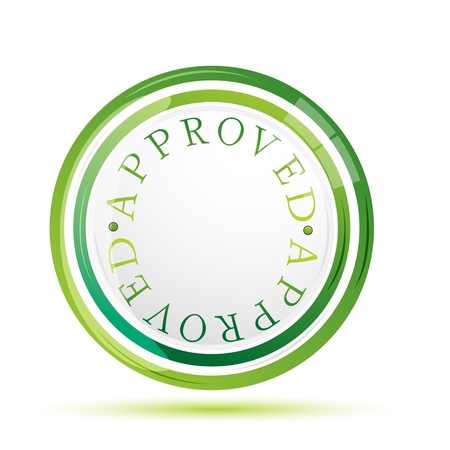 illustration of approved sign on white backgroundのイラスト素材