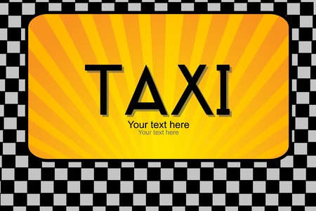 illustration of taxi textのイラスト素材