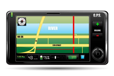 illustration of gps on white backgroundのイラスト素材