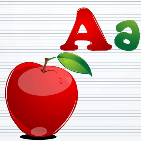 illustration of a for appleのイラスト素材