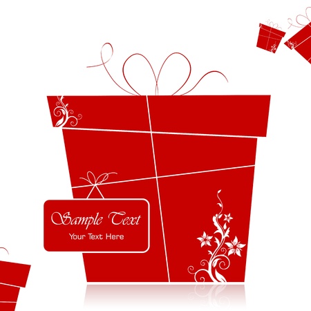 illustration of gift card on white backgroundのイラスト素材