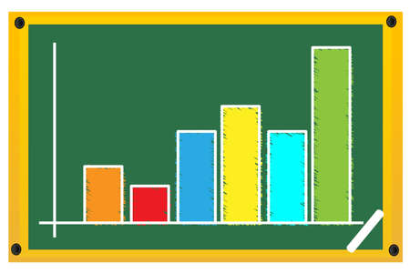 illustration of sketchy graph on boardのイラスト素材
