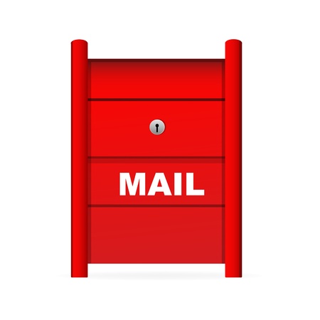 illustration of mail box on white backgroundのイラスト素材