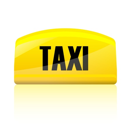 illustration of taxi sign on isolated backgroundのイラスト素材