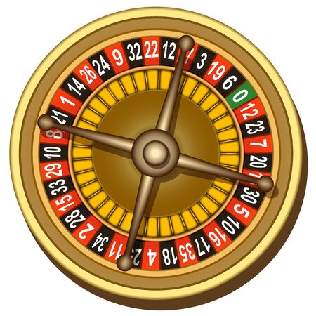 illustration of roulette board on white backgroundのイラスト素材