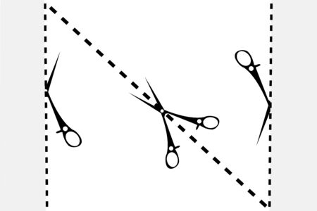 illustration of paper-cut sketch on white backgroundのイラスト素材