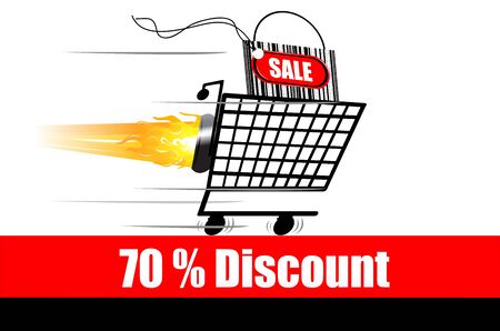 illustration of discount advertisementのイラスト素材
