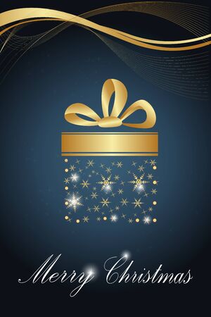 illustration of golden sketchy christmas card on white backgroundのイラスト素材