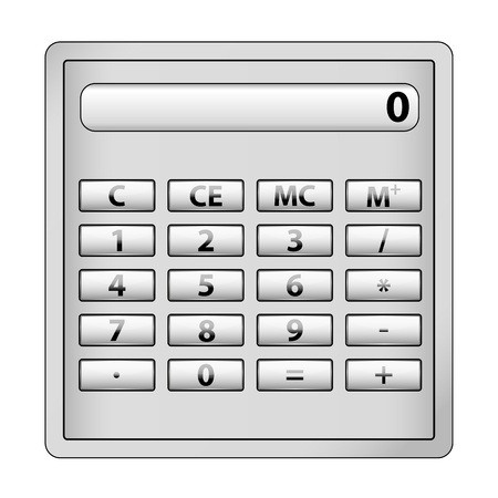 illustration of calculator icon on white backgroundのイラスト素材