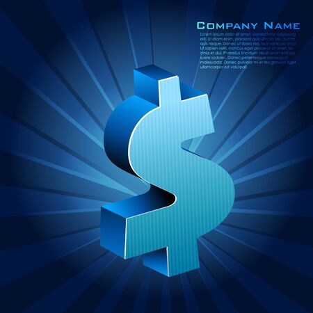 illustration of wavy dollar icon on white backgroundのイラスト素材