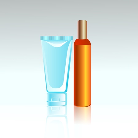 illustration of cream tube with sprayのイラスト素材