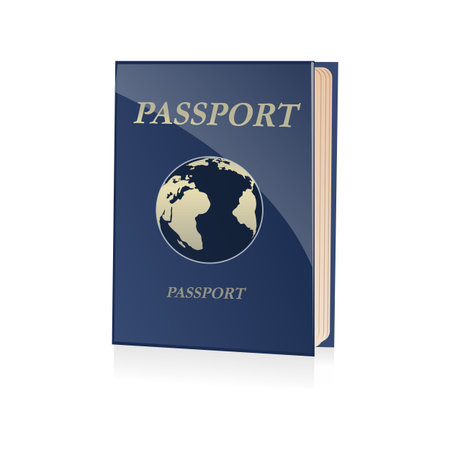 illustration of passport icon on white backgroundのイラスト素材