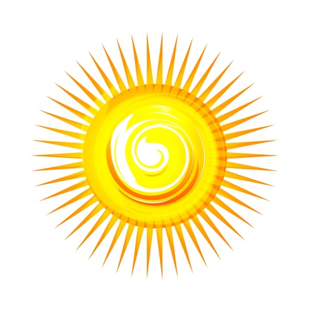 illustration of sun on white backgroundのイラスト素材