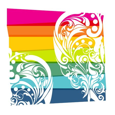 illustration of colorful floral backgroundのイラスト素材