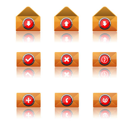 illustration of communication icons on white backgroundのイラスト素材