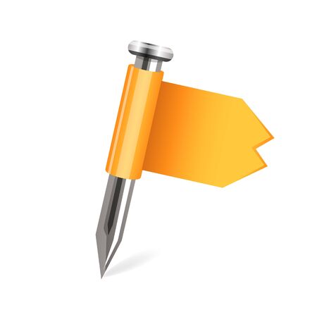 illustration of pin flag on isolated backgroundのイラスト素材