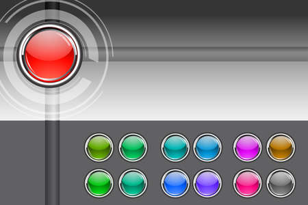 illustration of colorful buttons on white backgroundのイラスト素材