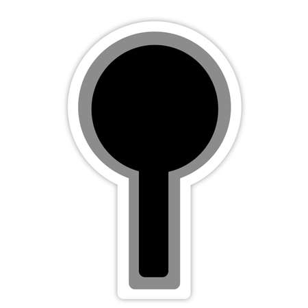 illustration of key hole on white backgroundのイラスト素材