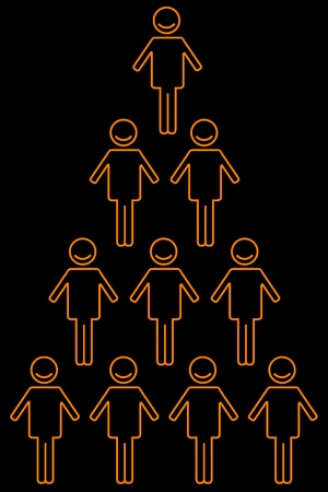 illustration of  human pyramidのイラスト素材