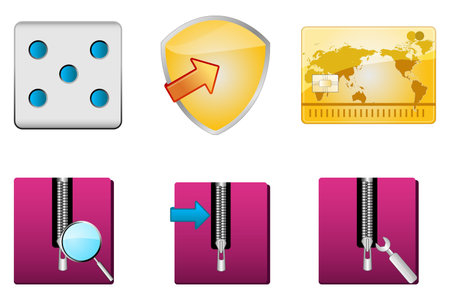 illustration of official symbols on white backgroundのイラスト素材