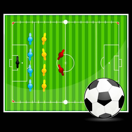 illustration of soccer ball with ground displayのイラスト素材