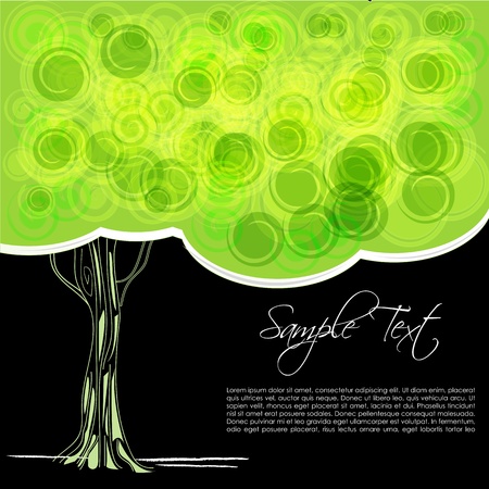 illustration of natural treeのイラスト素材