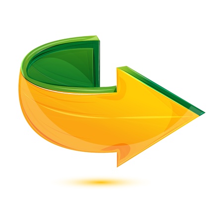 illustration of abstract  arrow on white backgroundのイラスト素材
