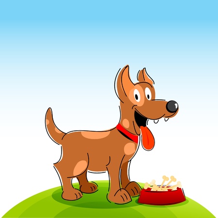 illustration of happy dogのイラスト素材