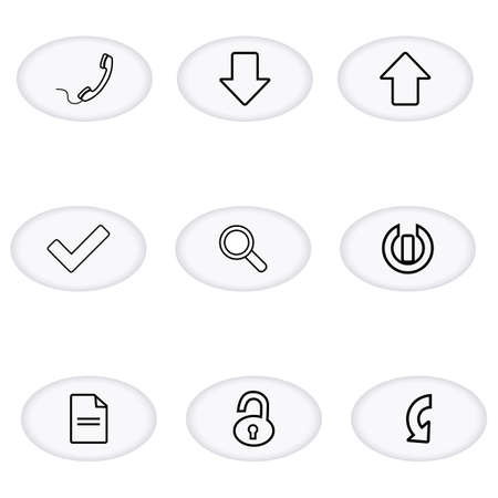 illustration of communication icons on white backgroundのイラスト素材