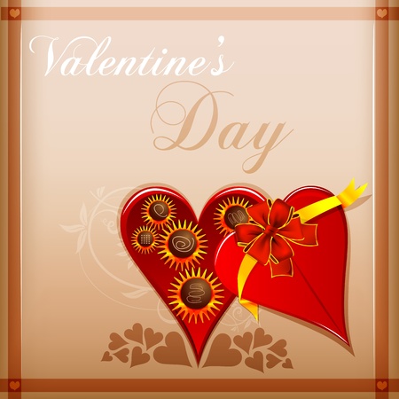 illustration of abstract valentine card on abstract backgroundのイラスト素材