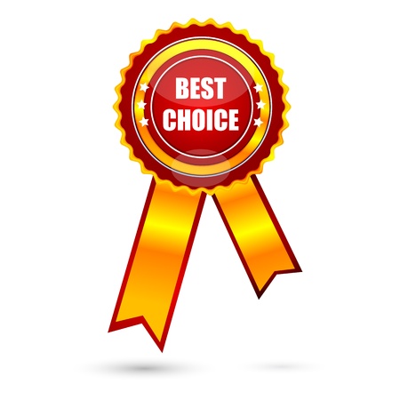 illustration of best choice award on white backgroundのイラスト素材