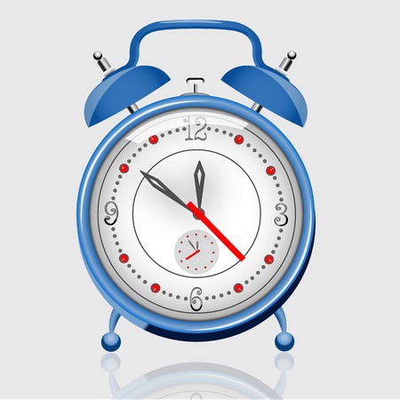 illustration of alarm clock on white backgroundのイラスト素材