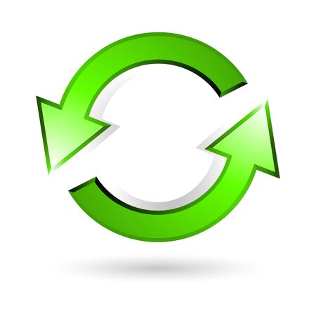 illustration of recycle arrow on white backgroundのイラスト素材