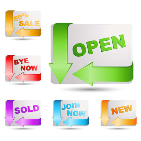 illustration of sale icons on white backgroundのイラスト素材