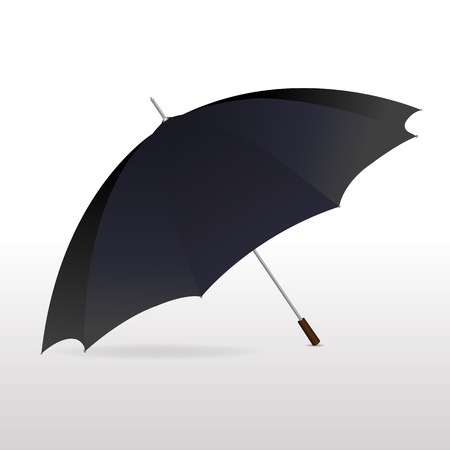 illustration of retro umbrella on white backgroundのイラスト素材
