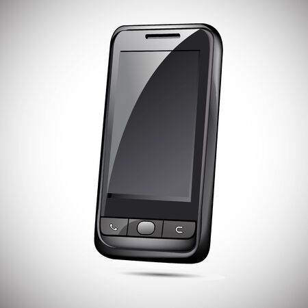 illustration of mobile phone on white backgroundのイラスト素材