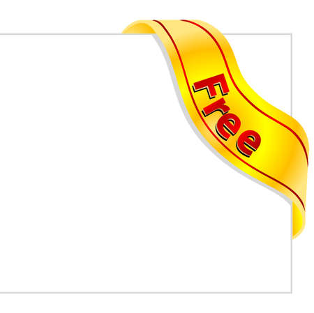 illustration of free tag on white backgroundのイラスト素材