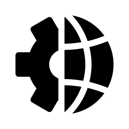 Global setting icon illustration.のイラスト素材