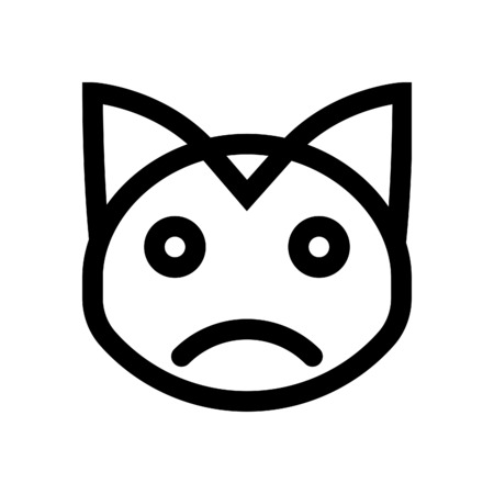 sad catのイラスト素材