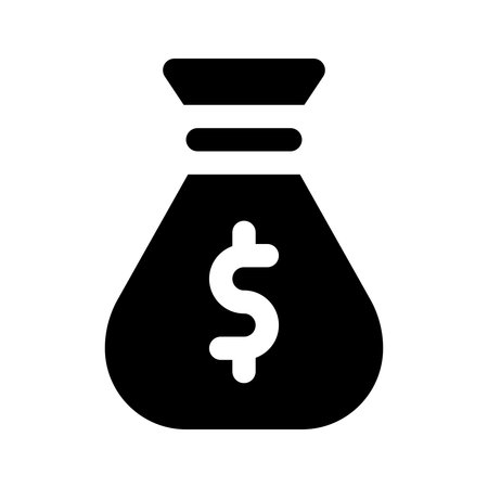 money bag with dollar signのイラスト素材