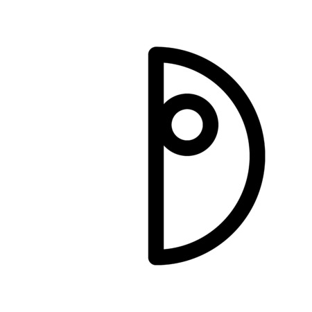 first quarter moonのイラスト素材