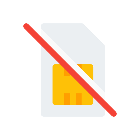 no sim cardのイラスト素材