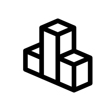 isometric box chartのイラスト素材