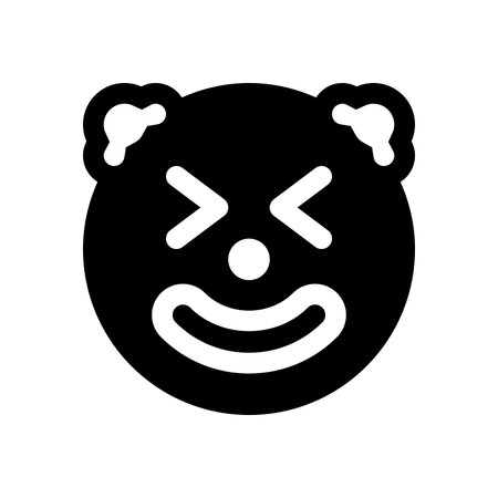 clown with closed eyesのイラスト素材