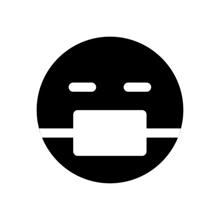 emoji wih medical maskのイラスト素材