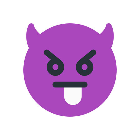 devil emoji with tongue stuck out