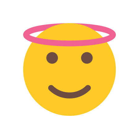 Angel emoji icon.のイラスト素材